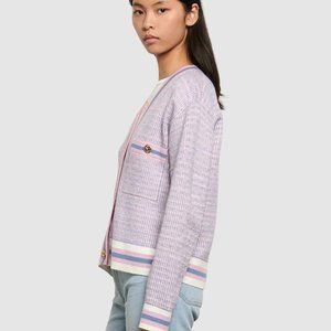 Sandro Lyna Cropped Tweed Cardigan 
